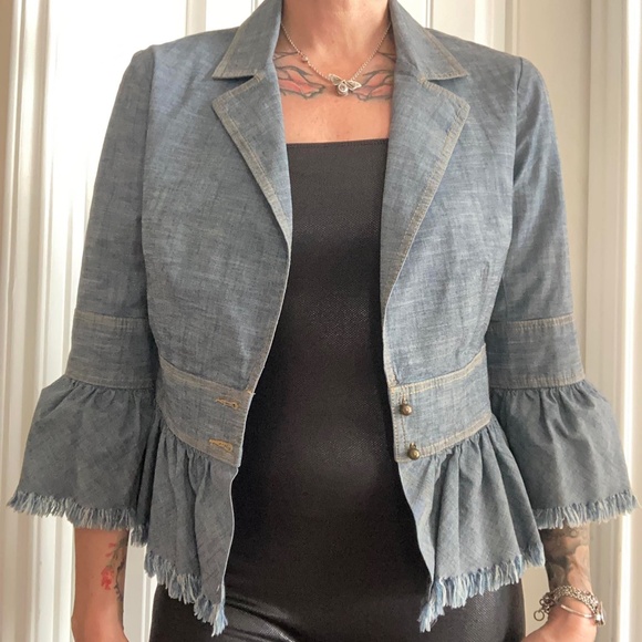 Trina Turk Denim Jacket size 6 - Picture 2 of 5